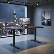 Bureau assis-debout design avec éclairage LED – MÖVIA Noir
