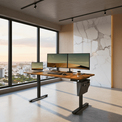 Bureau assis-debout électrique 140x60 cm à mémoire – MÖVIA