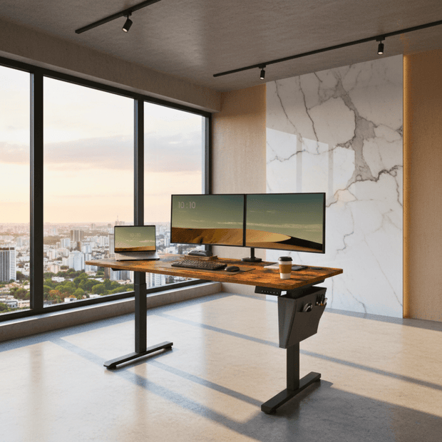 Bureau assis-debout électrique 140x60 cm à mémoire – MÖVIA