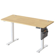 Bureau assis-debout électrique 140x60 cm à mémoire – MÖVIA Doré Chêne
