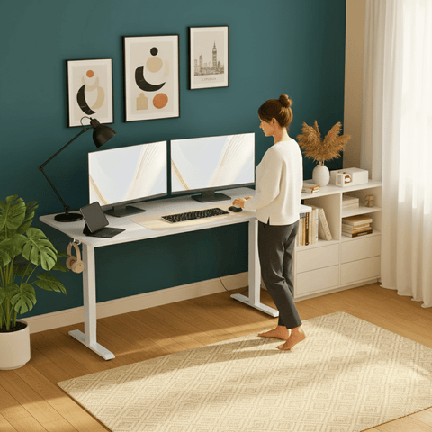 Bureau assis-debout électrique avec port USB et mémoire – MÖVIA